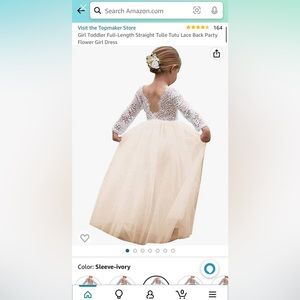 Flower girl dress - size 6. Ivory. Worn once.